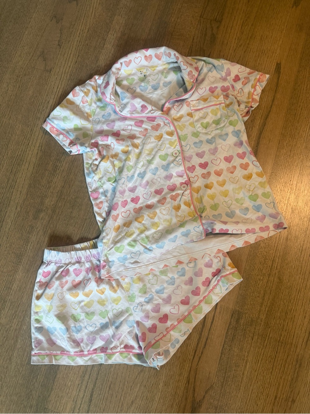 Roller Rabbit Watercolor Hearts Pima Cotton Pajama Set